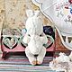 Teddy Doll bunny squirt Sissy in the crib. Teddy Doll. Nadezhda Belova Christmas gift. My Livemaster. Фото №6
