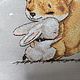 Заказать Картина вышитая крестом Обнимашки зайки и лисички. Embroidery by Alena. Ярмарка Мастеров. . Картины Фото №3