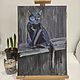  Black cat. Interferential watercolor. Pictures. zazulla (zazulla). Online shopping on My Livemaster.  Фото №2