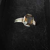 Винтаж handmade. Livemaster - original item Vintage rings: silver ring with citrine. Handmade.