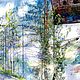 Картина акварелью, пейзаж, природа, лето, лес "Этюд №2", Картины, Астрахань,  Фото №1