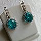 Серьги: Голубой топаз. Серьги классические. Светлана Silver&Jewel. Ярмарка Мастеров.  Фото №4