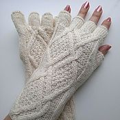 Аксессуары handmade. Livemaster - original item Purest wool mittens Irina, L. Handmade.