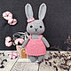 Toy Bunny Knitted bunny Girl bunny Mia. Stuffed Toys. Вязаные игрушки - Ольга (knitlandiya). Ярмарка Мастеров.  Фото №6