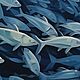 Синяя картина маслом Картина рыба Оригинальные картины для интерьера. Картины. Картины маслом на холсте Стильные❦. Интернет-магазин Ярмарка Мастеров.  Фото №2