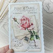 Открытки handmade. Livemaster - original item Vintage3 Postcard. Handmade.