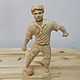 Wooden figurine 'football Player with ball'. Figure of a football player, Figurine, Tomsk,  Фото №1