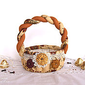 Textile basket. Candy box, gift, for small things, jewelry