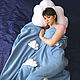 Gift to a friend-a soft cloud pillow and a blue blanket with clouds, Blankets, Novosibirsk,  Фото №1