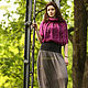 Лиловое пончо. Пончо. IRINA GRUDKINA Handmade Knitwear. Ярмарка Мастеров.  Фото №6