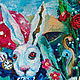 Oil painting 'White Rabbit' in the nursery. Pictures. Svetlana Samsonova. My Livemaster. Фото №5