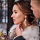 Серьги. Серьги классические. Свадебные украшения Оксана Туз. Интернет-магазин Ярмарка Мастеров.  Фото №2