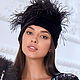 Black velevt turban hat hijab with feathers. Turban. TURBAN SVS. Online shopping on My Livemaster.  Фото №2
