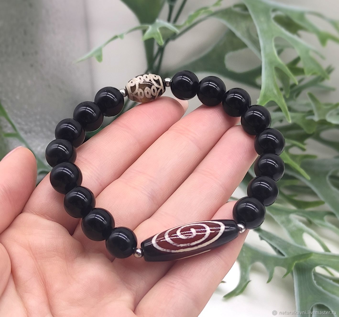 Браслет радужный обсидиан,Дзи 21 глаз, Дзи спираль купить в интернет ...