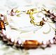 Bracelet No. №7, lavender pearls, lampwork beads. Bead bracelet. Soaphand-made. My Livemaster. Фото №4