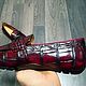 Moccasins made of genuine crocodile leather, in maroon color!. Moccasins. SHOES&BAGS. Online shopping on My Livemaster.  Фото №2