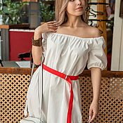 Одежда handmade. Livemaster - original item Poplin dress, Oksana model, a gift to a girl. Handmade.