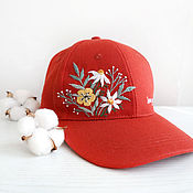 Аксессуары handmade. Livemaster - original item Baseball cap with hand embroidery. Handmade.