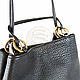 Womens leather handbag 'Chloe' black. Classic Bag. Russian leather Guild. My Livemaster. Фото №4