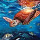 Sea turtle. Original. Pastel. Pictures. Valeria Akulova ART. Online shopping on My Livemaster.  Фото №2