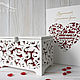 Wedding chest for envelopes under padlock (maroon wedding), Chests, Dimitrovgrad,  Фото №1