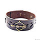 Order Men's genuine leather bracelet with crossbow. Brave. Livemaster. . Cuff bracelet Фото №3