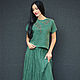Linen embroidered suit with Emerald skirt', Suits, Vinnitsa,  Фото №1
