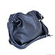Crossbody Bag with Shoulder Strap Blue Leather-Crossbody Bag Blue. Crossbody bag. BagsByKaterinaKlestova (kklestova). Online shopping on My Livemaster.  Фото №2