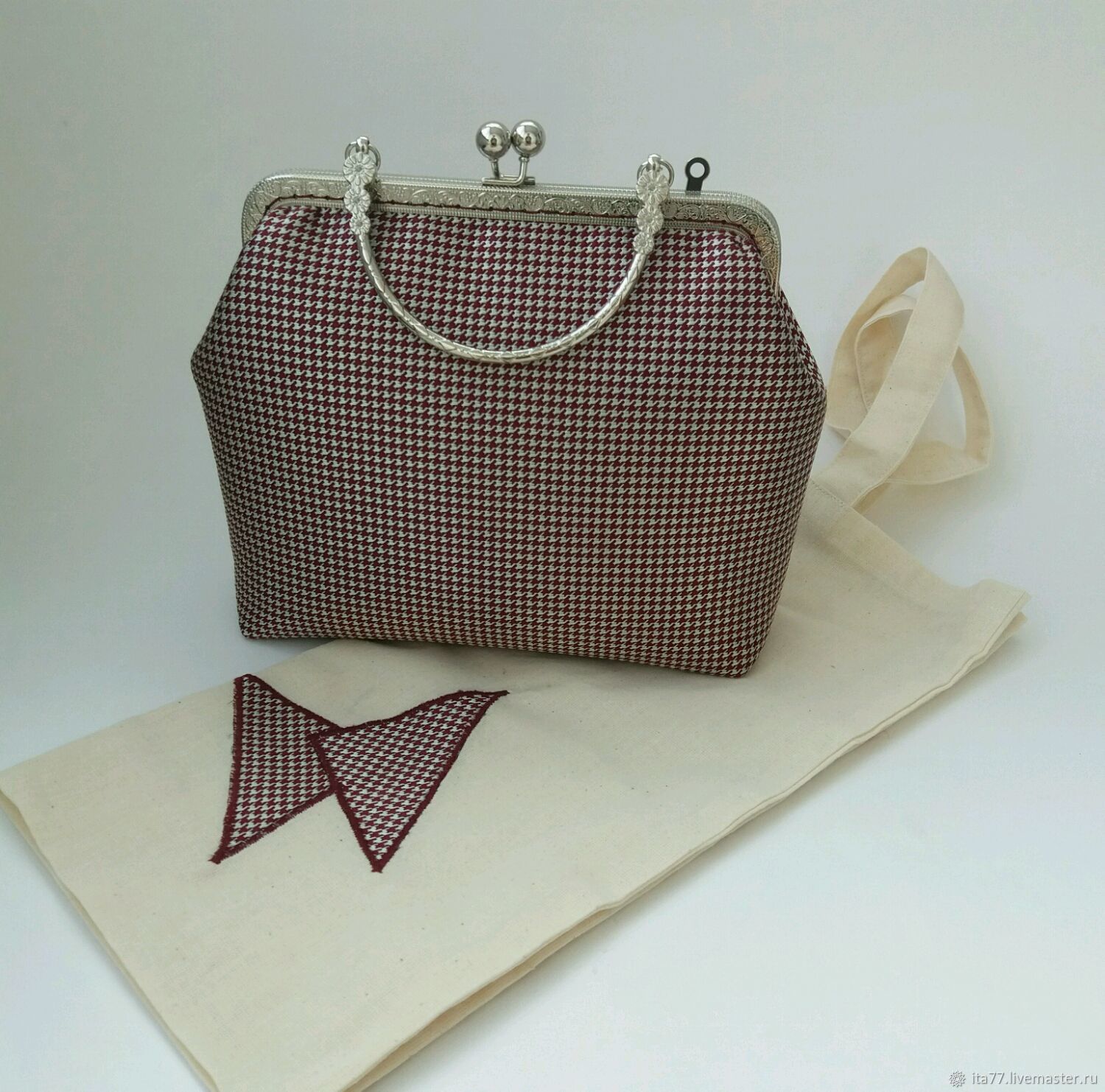 Сумка с фермуаром Вишневая в интернет-магазине Ярмарка Мастеров по цене ...