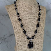 Украшения handmade. Livemaster - original item Necklace with a Black Agate pendant
