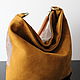 Order  Bag made of genuine suede Mustard color. Olga'SLuxuryCreation. Livemaster. . Crossbody bag Фото №3