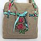 Текстильная сумочка с вышивкой "Французские розы", Классическая сумка, Тольятти,  Фото №1