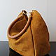  Mustard-colored suede bag. Crossbody bag. Olga'SLuxuryCreation. Online shopping on My Livemaster.  Фото №2