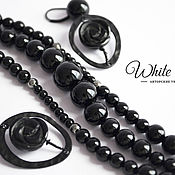 Украшения handmade. Livemaster - original item Multi-row bracelet made of black onyx. Handmade.