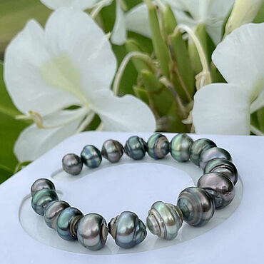  ручной работы. Ярмарка Мастеров - ручная работа Набор для браслета с морскими таитянские жемчужины. Handmade.