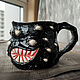  A scary mug with lots of eyes. Mugs and cups. alisbelldoll (alisbell). My Livemaster. Фото №4