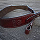 Belt running silent, mod. 3.1 Sauer Bordeaux Lux. Gifts for hunters and fishers. Labour. My Livemaster. Фото №4