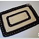 Alfombrilla de una manta a mano de punto de cordón Multicolor. Carpets. knitted handmade rugs (kovrik-makrame). Ярмарка Мастеров.  Фото №4