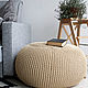 Poufs and  Frameless knitted pouf Beige Superpuff. Ottomans. superpuff. Online shopping on My Livemaster.  Фото №2