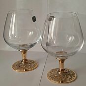 Сувениры и подарки handmade. Livemaster - original item Exclusive cognac glasses .Gilding.Beautiful Case!. Handmade.