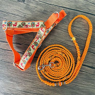 Зоотовары ручной работы. Ярмарка Мастеров - ручная работа Шлейка поводок. Handmade.