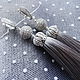 Earring of the brush 'Premium Lux Lilu' silk. Tassel earrings. nadinbant (Nadinbant). Online shopping on My Livemaster.  Фото №2