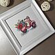 Cross-stitch Painting, Floral Moped, Embroidery, Pictures, Chelyabinsk,  Фото №1