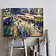 Oil painting on canvas "Night city after rain", Pictures, Moscow,  Фото №1