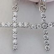 Sterling silver earrings of moissanite