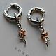 Серьги Конго 'Chic silver rose' с подвесками, Серьги-кольца, Москва,  Фото №1