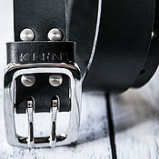 Аксессуары handmade. Livemaster - original item Handmade leather belt with double stainless steel buckle. Handmade.