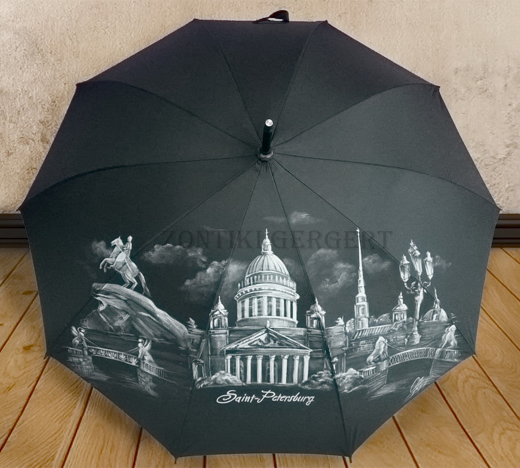 Зонтик спб. Зонт с Питером. Брендированные зонты. Зонт расписной. Зонт с видами Санкт-Петербурга.