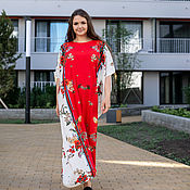 Одежда handmade. Livemaster - original item Chic floor - length dress made of viscose 