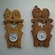 Часы: деревянные часы - сувенир "Совята", Часы классические, Орск,  Фото №1